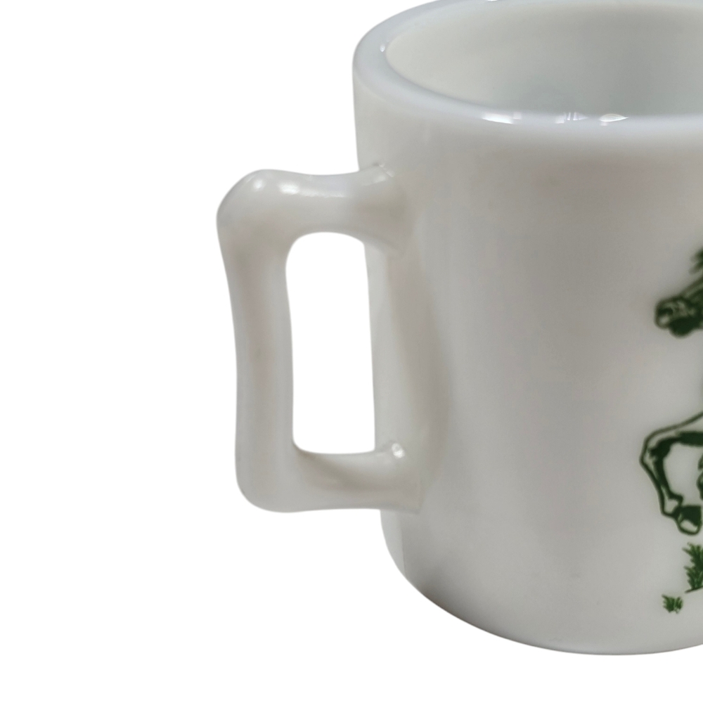 Vintage 1950s Hopalong Cassidy Cowboy Milk Glass Mug - Picture 6 of 9